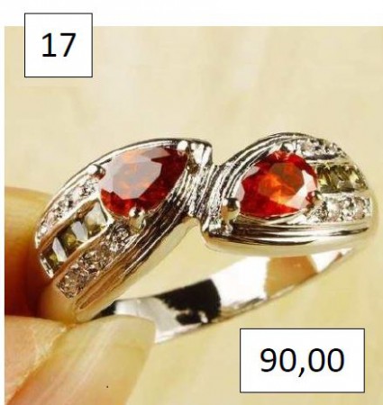 Anel Banhado a Ouro com Rubis e Cristais Brilhantes PREÇO PROMOCIONAL !! 60,00 !!